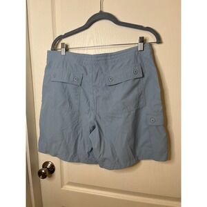 Weatherproof Damas Oxford Blue‎ Cargo Shorts Womens Size 12 Pockets Drawstring